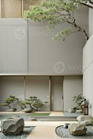 3d Render Minimalist Of Japanese Room
