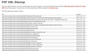 xml sitemap for pdfs joost