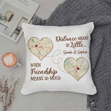 long distance friendship pillows