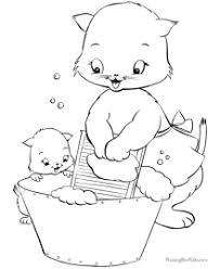 A kitten is a young cat. Kitten Coloring Pages Free And Printable