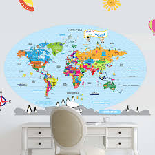 World Map Wall Sticker In India