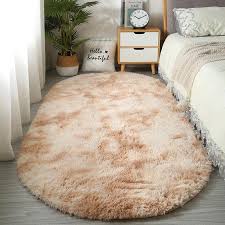 large plush oval fluffy carpet for