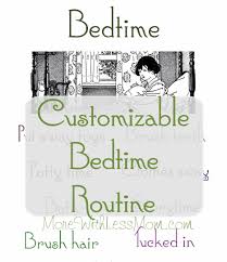 Customizable Old Timey Bedtime Routine More With Less Mom