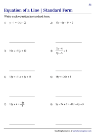 Linear Equation Worksheets