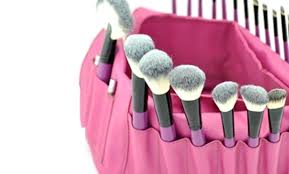purple tulip makeup brush set 24 piece