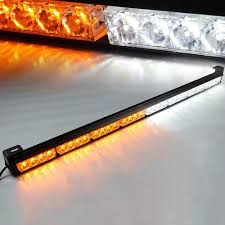 Xprite Amber White 35 5 32 Led Traffic Advisor Strobe Light Bar Kit Warning Lights Led Strobe Strobe Lights