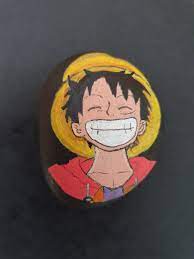 One piece Luffy dessin en couleur - Galet difficile - Galet difficile - Jeu  des Galets : Décorez, Cachez, Suivez ! - FB-Rocks