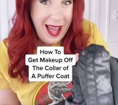 how to get makeup off your puffer coat