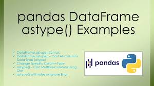 pandas dataframe astype exles