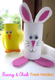 While we have a few fun options in our shop, we also realize that sometimes a simple toilet paper roll is all it takes. Easter Treat Holders From Cardboard Tubes