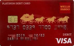 bank card wells fargo platinum debit