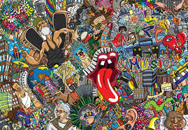 Graffiti Art Collage Wall Mural