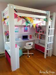 how to build a loft bed with desk and