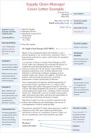 Supply Chain Manager Cover Letter Example Cv Plaza