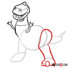 how to draw rex toy story sketchok