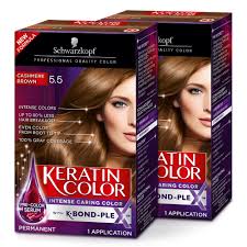 Schwarzkopf Keratin Color Permanent Hair Color Cream 5 5 Cashmere Brown Pack Of 2