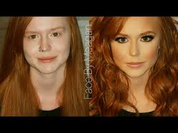 redhead glam makeup tutorial green