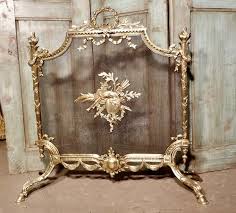 Superb French Brass Rococo Fire Guard