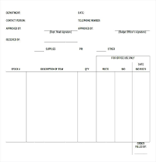 Purchase Invoice Sample Template Supply Order Form School Request R