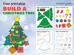 free christmas tree printable cut
