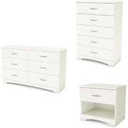 Maybe you would like to learn more about one of these? South Shore Soho 3 Piece Dresser And Nightstand Set Pure White Walmart Dresser Pure Products Nightstand
