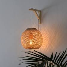 Plug In Wall Mount Lamp Pendant Round