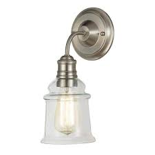1 Light Brushed Nickel Wall Sconce