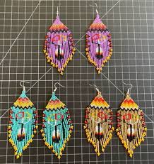 beaded earrings native american design