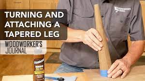 attaching tapered wood cabinet legs