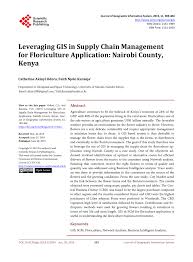 Pdf Leveraging Gis In Supply Chain Management For