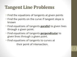 ppt tangent line problems powerpoint