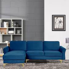 Laurel Sectional Sofa Navy Blue Lifestyle Solutions