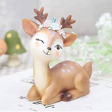 4 pack deer figurines cake topper