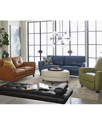 Furniture Myia Tufted Back Leather Sofa
