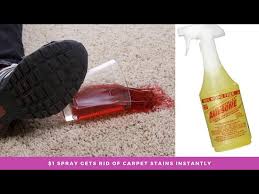 remove red stains from carpet