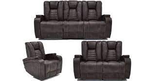 milan power reclining sofa set with