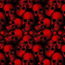 red skull fabric wallpaper and home