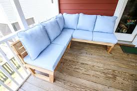 how to build outdoor sectional couch