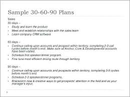 Day Sales Management Plan Template Free Action 30 60 90 Examples