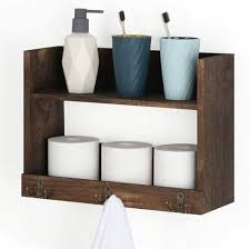 Bathroom Towel Floating Shelf Storage