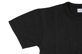 flat head loopwheeled blank t shirt black