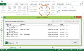Version Control For Excel Spreadsheets Xltools Excel Add Ins You