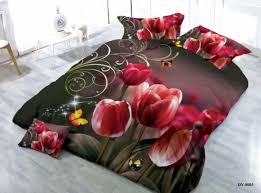Red Rose Flower Printed Queen King Size
