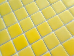 Yellow Glass Mosaic Tiles Squares 1