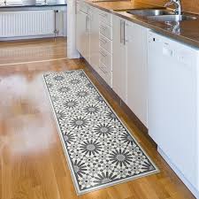 Gray Runner Rug With Moroccan Tiles