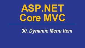 dynamic menu item asp net core mvc