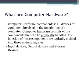 Software is an ordered sequence of instructions for changing the state of the computer hardware in a particular sequence. Presentation On Computer Hardware Software What Is Hardware Hardware Is A General Term For The Physical Objects Of Technology It May Also Mean The Ppt Download