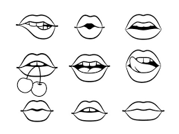 kiss lips outline images browse 8 514