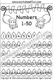 Number Chart 1 50 Free Kindergarten Worksheets Free