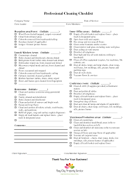 Professional House Cleaning Checklist Printable_147799 Cleaning